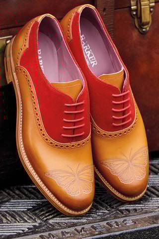 Derbys en cuir Gwen - Rouge
