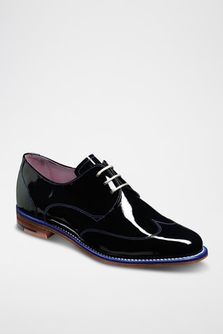 Derbys en cuir verni Charlie - Bleu marine