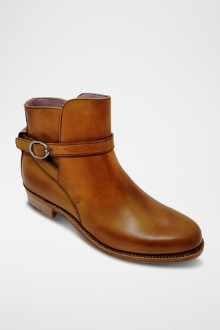 Boots en cuir de veau Mae - Marron