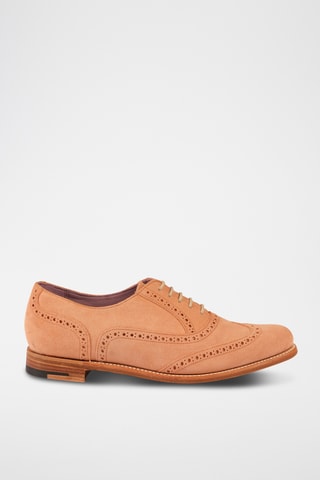 Derbys en nubuck Freya - Rose clair