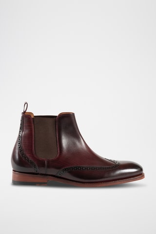 Boots Chelsea en cuir Marsey - Bordeaux