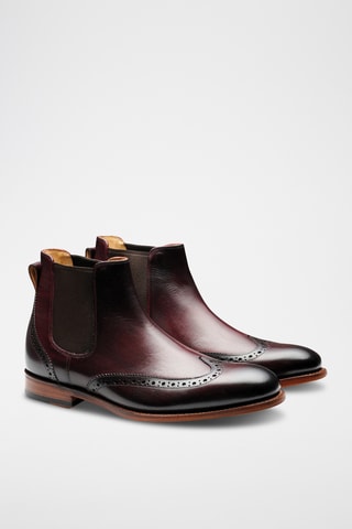 Boots Chelsea en cuir Marsey - Bordeaux