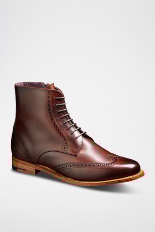 Boots en cuir de veau Faye - Marron