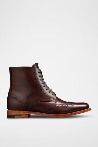 Boots en cuir de veau Faye - Marron