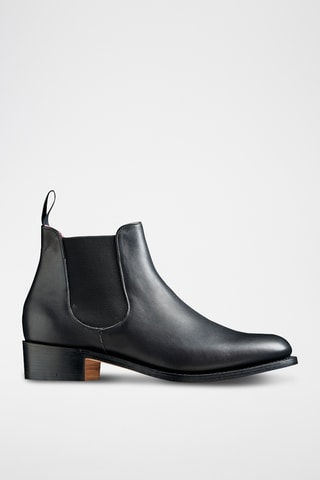 Boots Chelsea en cuir de veau Violet - Noir