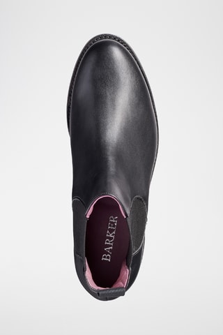 Boots Chelsea en cuir de veau Violet - Noir
