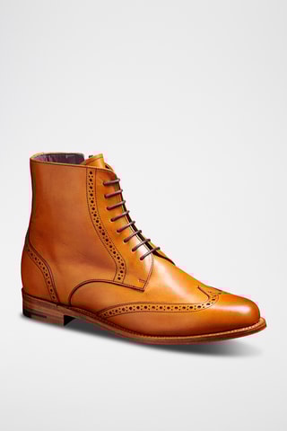 Boots en cuir de veau Faye - Marron