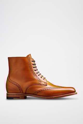 Boots en cuir de veau Faye - Marron