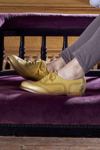 Derbys en cuir Santina - Jaune