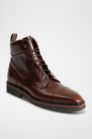 Boots en cuir Hawes - Marron foncé