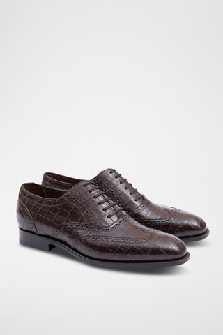 Richelieus en cuir Grosvener - Marron