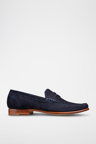 Mocassins en nubuck William - Bleu marine