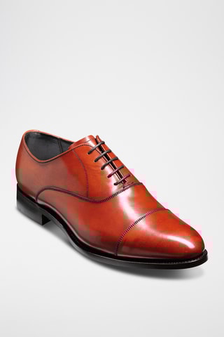 Richelieus en cuir de veau Duxford - Rouge brique