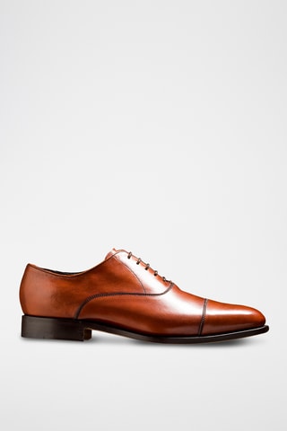 Richelieus en cuir de veau Duxford - Rouge brique