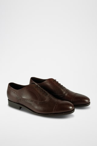 Richelieus en cuir de veau Newcastle - Marron foncé