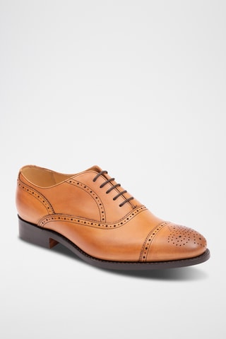 Richelieus en cuir de veau Newcastle - Marron clair