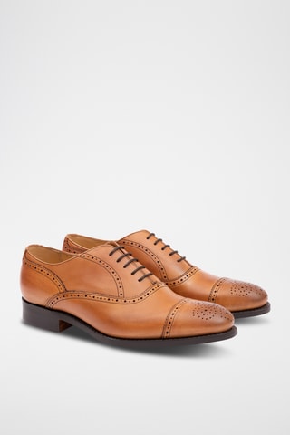 Richelieus en cuir de veau Newcastle - Marron clair