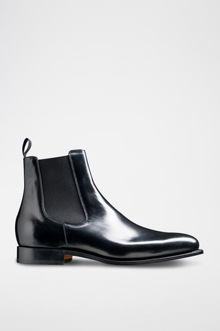 Boots Chelsea en cuir verni Bedale - Noir