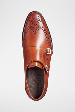 Derbys à boucles en cuir de veau Fleet - Camel