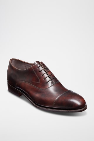 Derbys en cuir de veau verni Falsgrave - Rouge brique et marron 