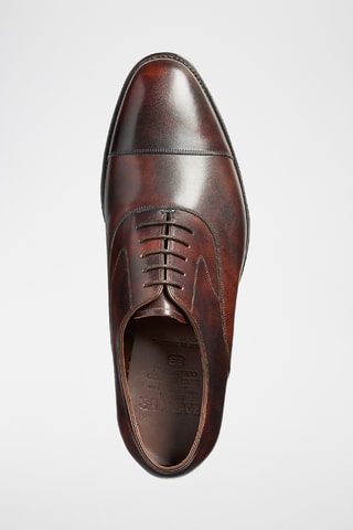 Derbys en cuir de veau verni Falsgrave - Rouge brique et marron 