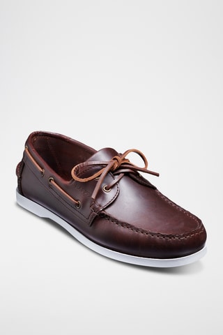 Chaussures bateau en cuir Keel - Marron