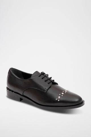 Richelieus en cuir Vitello - Noir