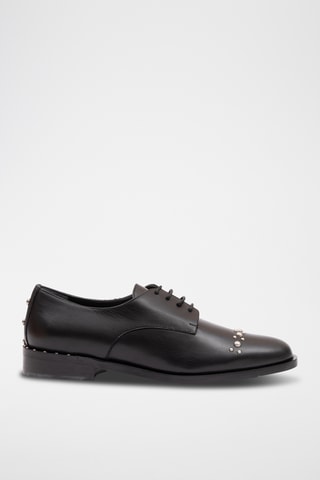 Richelieus en cuir Vitello - Noir