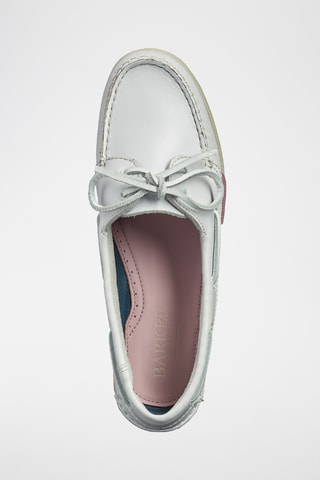 Chaussures bateau en cuir de veau Cleo - Blanc