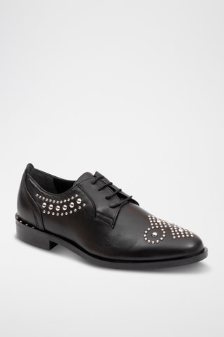 Derbys en cuir de veau Studded - Noir 