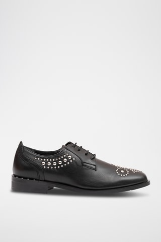 Derbys en cuir de veau Studded - Noir 