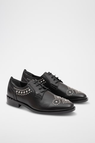 Derbys en cuir de veau Studded - Noir 