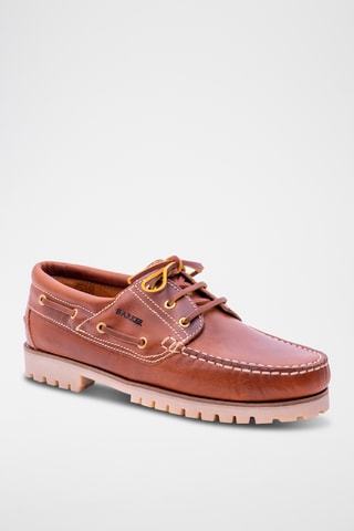 Chaussures bateau en cuir Brixham - Marron
