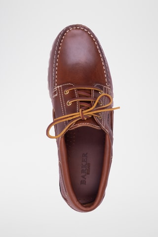 Chaussures bateau en cuir Brixham - Marron
