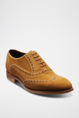 Richelieus en nubuck Grant - Moutarde