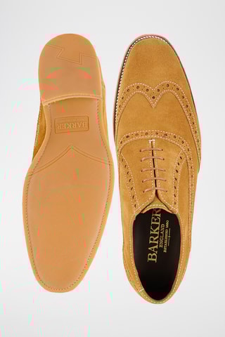 Richelieus en nubuck Grant - Moutarde