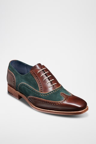 Richelieus en cuir Spincer - Marron et vert