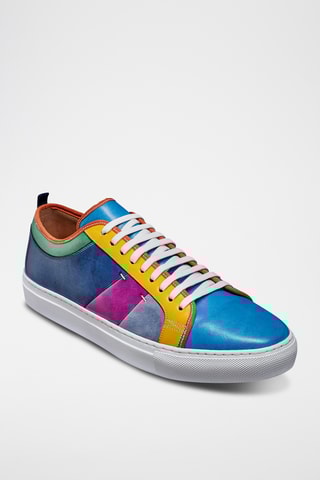 Baskets en cuir Greg - Bleu clair