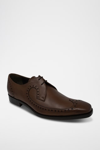 Derbys en cuir de veau Woody - Marron foncé