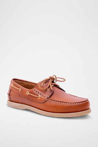 Chaussures bateau en cuir Wallis - Marron clair