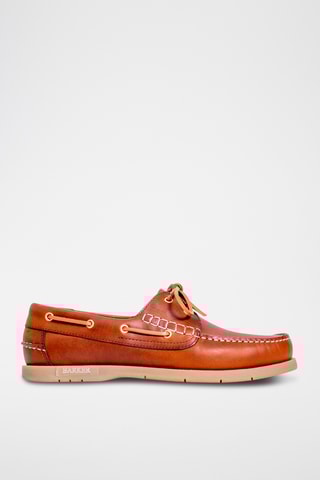 Chaussures bateau en cuir Wallis - Marron clair