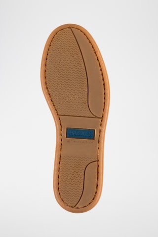 Chaussures bateau en cuir Wallis - Bleu marine et marron