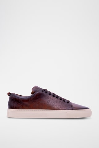 Baskets en cuir Paisley - Marron foncé
