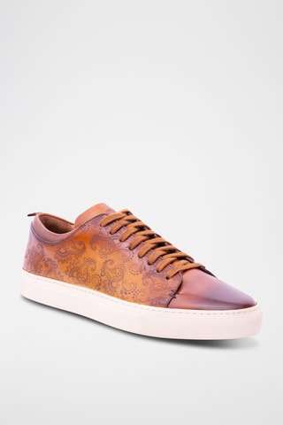 Baskets en cuir Paisley - Marron