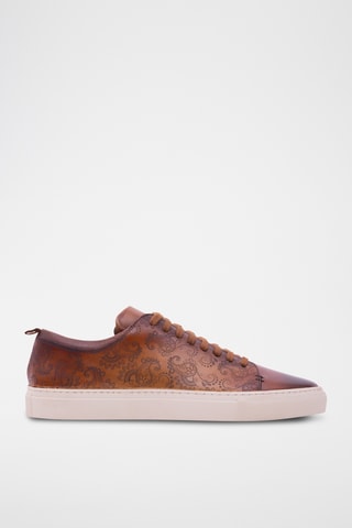 Baskets en cuir Paisley - Marron