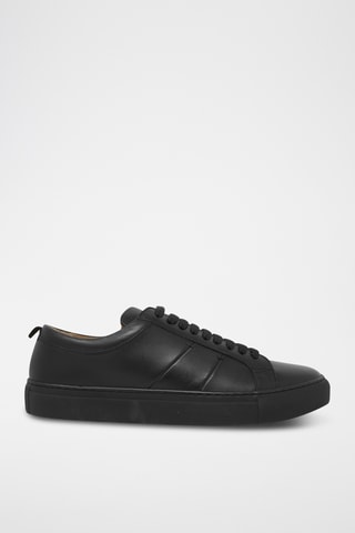 Baskets en cuir de veau Greg - Noir