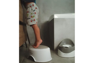 Tabouret sans BPA - Blanc et gris