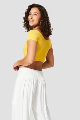 Pantalon wide legs - Blanc