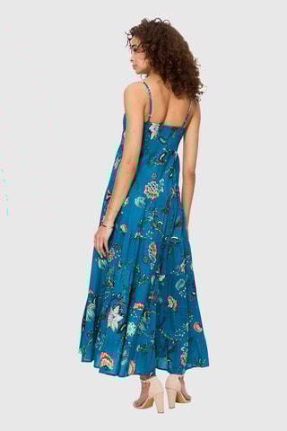 Robe longue - Bleu pétrole