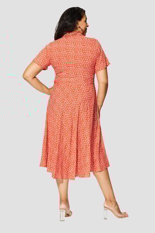 Robe - Orange et blanc
